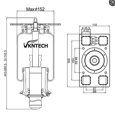 فنر هوای کابین اینترنشنال 3806428C91 جایگزین شده با 1S3050 اینترنشنال 3806428C91