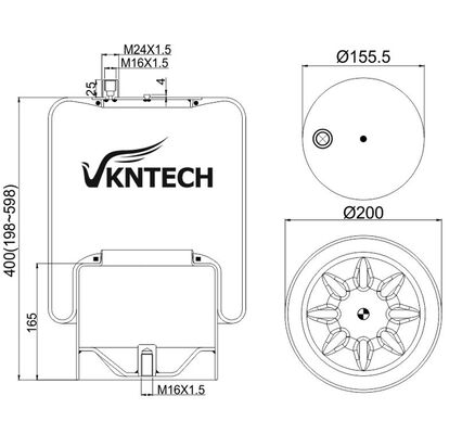 فنر بادی کامیون برای مرسدس بنز A 942.320.51.21 کانتیننتک 4390NP24 جایگزین شده توسط VKNTECH 1K4124 مرسدس بنز A 942.320.51.21 کانتیننتک 4390NP24