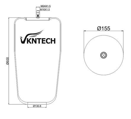 بهار هواي کاميون براي مرسدس بنز A946328.00.21 Contitech 4838N جایگزین شده توسط VKNTECH 1K4838 بدون پیستون