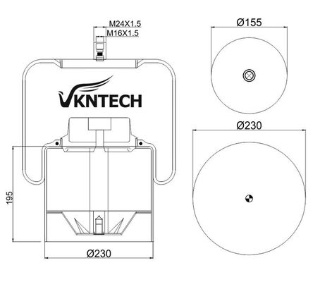 بهار هواي کاميون براي مرسدس بنز A946320.01.21 Contitech 4838NP03 جایگزین شده توسط VKNTECH 1K4838-3