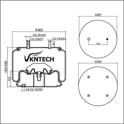 تریلر فنر بادی SAF 3.229.0030.00 Contitech 912NP01 Firestone W01-M58-8502 1T19F-14/L-14 تعویض با VKNTECH 1K8502