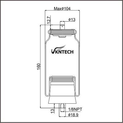 فنر هوا کابین صندلی ملی 324662-01 فایر استون W02-358-7058 W02-N9-7058 تعویض شده با VKNTECH 1S7058