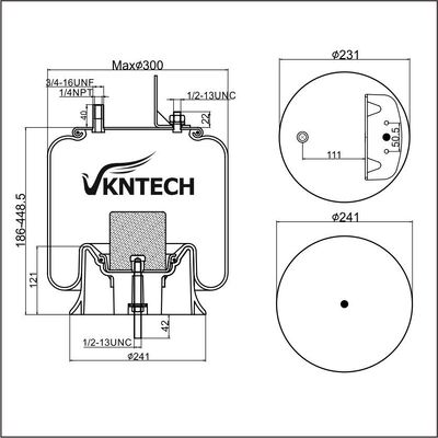 فنر بادی فایرستون W01-358-9472 1T15V-8 جایگزین توسط VKNTECH 1K9472