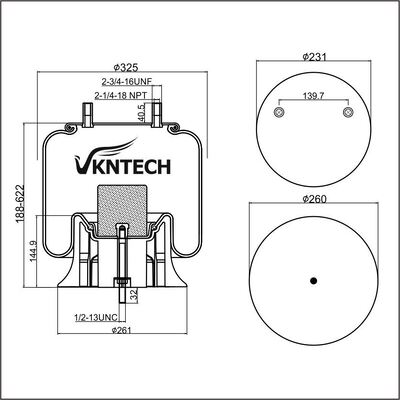 هواي بهار هندريکسون S23611 Contitech 9 10BP-20 P738 Firestone W01-358-9646 تعويض توسط VKNTECH 1K9646