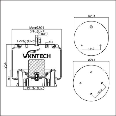 فنر بادی تریلر هندریکسون S-21208 کانتیننتک 9 10-13.5 S 881 فایرستون W01-358-9579 W01-455-7666 W01-358-8800 1T15VP-4 جایگزین توسط VKNTECH 1K9579