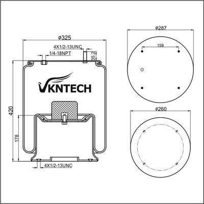 TRAILER AIR SPRING NEWAY 90557005 90557069 HENDRICKSON B-12514-004 B-12514-011 HENDRICKSON TRAILER S2063 RIDEWELL 1003589158C Contitech 11 10.5-21 A 318 جایگزین شده توسط VKNTECH 1K9152
