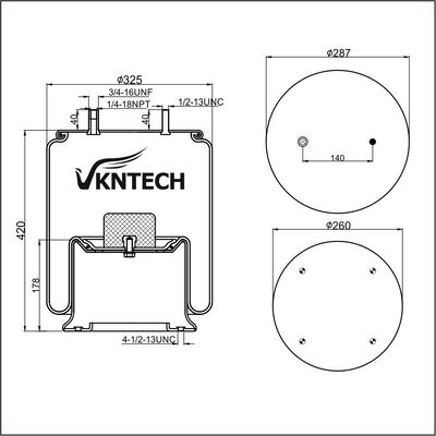 TRAILER AIR SPRING Contitech 4811N03 11 10.5-21 A 313 Firestone W01-358-8792 W01-358-9122 1T19L-11/F-11 Goodyear 1R13-038 1R13-048 1R14-045 Taurus KR622-9122 جایگزین شده توسط VKNTECH 1K9122